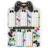 487653 KARTA EDUKACYJNA Z TABLICZKĄ MNOŻENIA GAMER DWUSTRONNA W FORMACIE A5 HENRY