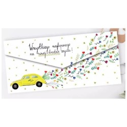 488551 KOPERTA ŚLUB ŻÓŁTE AUTO HENRY