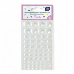 376411 NAKLEJKI DEKORACYJNE PERŁOWE DIAMENTY 62 szt. INTERDRUK