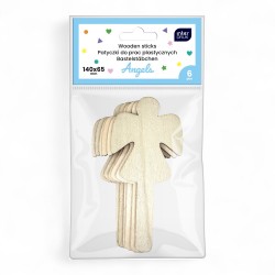 376558 PATYCZKI DREWNIANE ANIOŁKI 6 szt. INTERDRUK