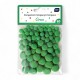 376602 POMPONY DEKORACYJNE ZIELONE 80 szt. INTERDRUK