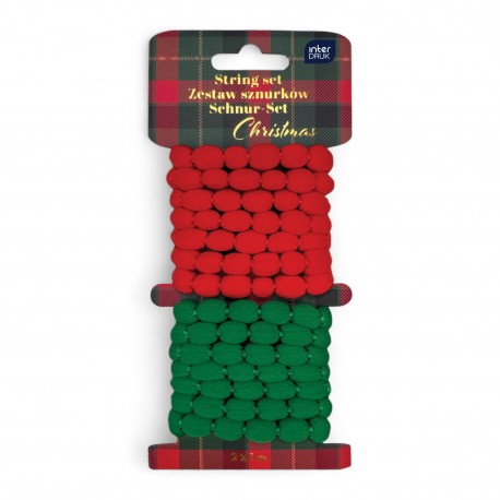 376718 ZESTAW SZNURKÓW OZDOBNYCH CHRISTMAS 2x1m INTERDRUK