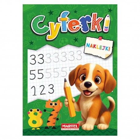 520217 KOLOROWANKA Z NAKLEJKAMI EDU - CYFERKI MARTEL