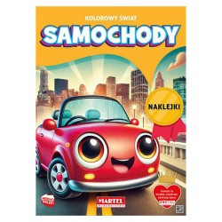 900201 KOLOROWANKA Z NAKLEJKAMI KOLOROWY ŚWIAT. SAMOCHODY MARTEL