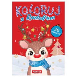 753495 KOLORUJ Z RUDOLFEM KOLOROWANKA Z NAKLEJKAMI MARTEL