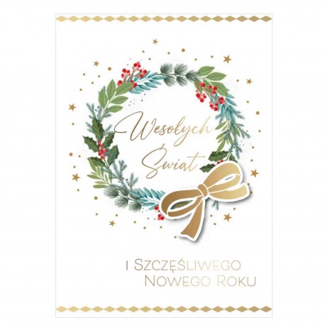 792810 KARNET KARTKA ŚWIĄTECZNA WESOŁYCH ŚWIĄT WIENIEC ARMIN STYLE