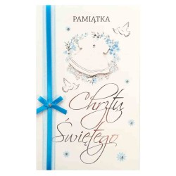 690286 KARNET LUX PAMIĄTKA CHRZEST ŚWIĘTY NIEBIESKA ARMIN STYLE