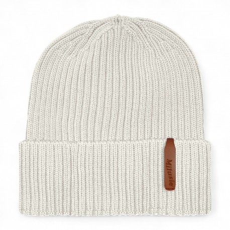 024185 CZAPKA DZIECIĘCA WEŁNIANA 44-50cm KREMOWY MILUSIE BRAND S.C.
