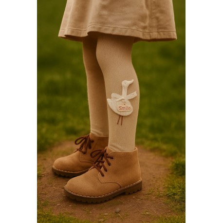 046118 RAJSTOPY DZIECIĘCE BRĄZOWY CZAPLA 8-9L ROZMIAR 128-134 MIX MILUSIE BRAND S.C.