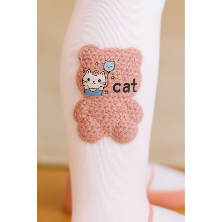 046132 RAJSTOPY DZIECIĘCE BIAŁY MIŚ 3-9M ROZMIAR 68-74 MIX MILUSIE BRAND S.C.