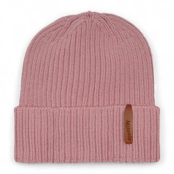 024468 CZAPKA DZIECIĘCA WEŁNIANA GRUBA 50-56cm RÓŻOWY MILUSIE BRAND S.C.
