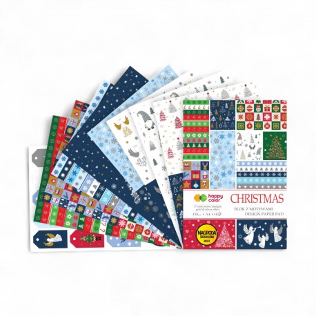 028694 HAPPY COLOR BLOK CHRISTMAS 10 ark. GDD