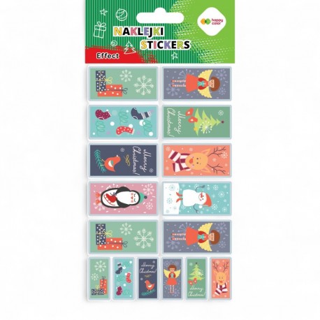 026447 HAPPY COLOR NAKLEJKI ŚWIĄTECZNE XMAS STAMP GDD