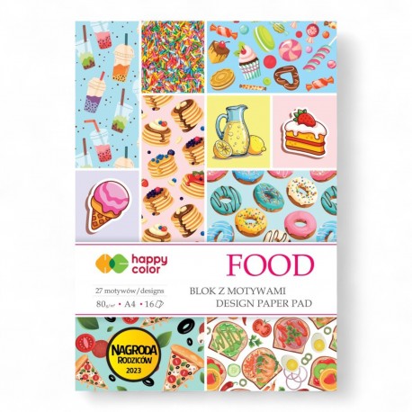 032226 HAPPY COLOR BLOK Z MOTYWAMI FOOD 16 ark. GDD