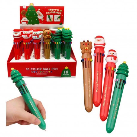 119058 DŁUGOPIS ŚWIĄTECZNY 10 KOLORÓW 4 WZORY TRIFOX