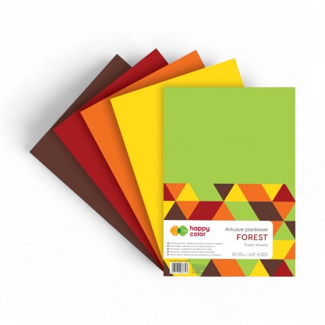 038747 HAPPY COLOR ARKUSZE PIANKOWE FOREST 5 ark. GDD