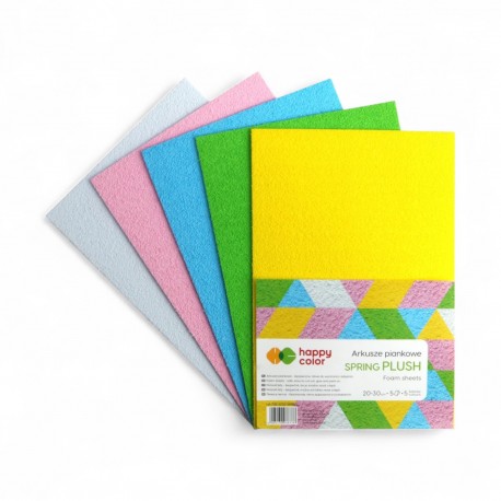 038778 HAPPY COLOR ARKUSZE PIANKOWE SPRING PLUSH 5 ark. GDD