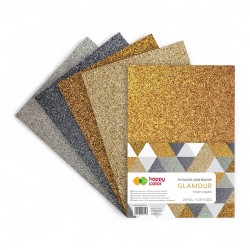 043123 HAPPY COLOR ARKUSZE PIANKOWE BROKATOWE GLAMOUR 5 ark. GDD
