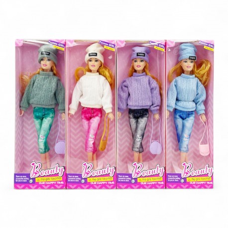 484153 LALKA W FUTRZE 4 wz. FASHION GIRL BIGTOYS