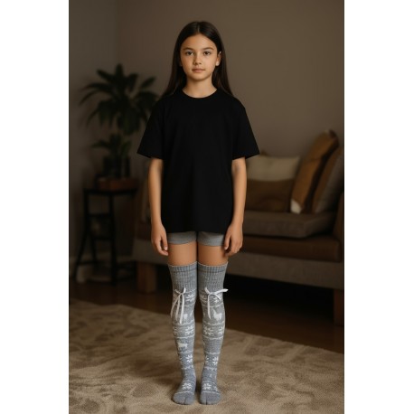 137572 ZAKOLANÓWKI BAWEŁNIANE 7-9L 28-31EU SZARY ŚWIĘTA MIX MILUSIE BRAND S.C.