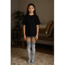 137589 ZAKOLANÓWKI BAWEŁNIANE 10-12L 32-34EU SZARY ŚWIĘTA MIX MILUSIE BRAND S.C.