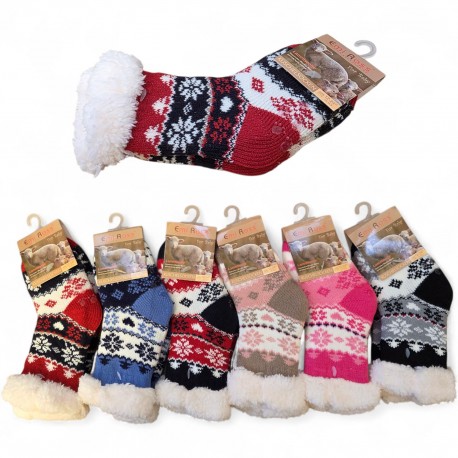 168265 SKARPETKI DZIECIĘCE GRUBE SKARPETY ANTYPOŚLIZG MIX WZORÓW