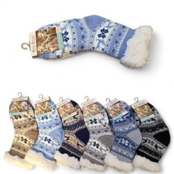 461489 SKARPETKI DZIECIĘCE GRUBE SKARPETY ANTYPOŚLIZG MIX WZORÓW ŚWIĄTECZNYCH