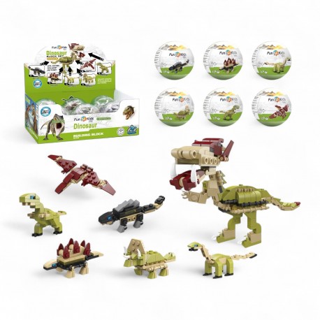 691488 KLOCKI DINOZAUR W KULI 1 szt. MIX