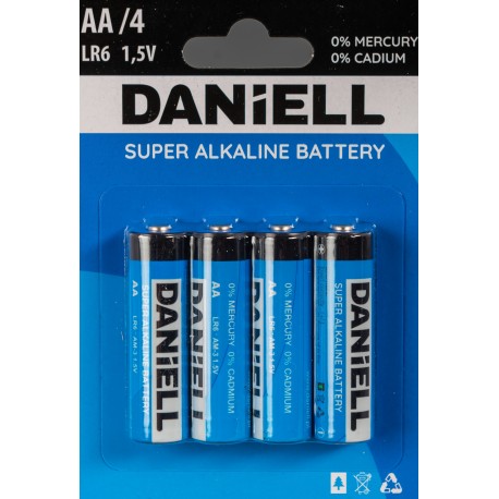 037119 BATERIA DANiELL AA R6P 1,5V 4 SZT