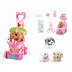 481562 ZWIERZĘ PIES NA WÓZKU Z AKCESORIAMI GAZELO