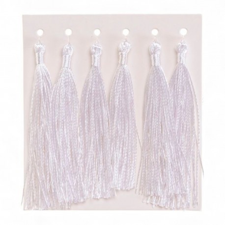 707142 FRĘDZELKI CHWOSTY OZDOBNE 6 szt. BIAŁY BREWIS