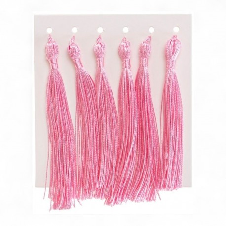 707180 FRĘDZELKI CHWOSTY OZDOBNE 6 szt. RÓŻOWY BREWIS