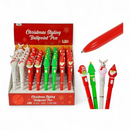 628380 DŁUGOPIS ŚWIĄTECZNY 10 KOLORÓW 4 WZORY ADAR