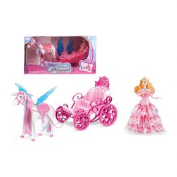 480643 ZESTAW LALKA KAROCA Z KONIEM 53 CM BIGTOYS