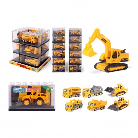 012954 AUTKO BUDOWLANE W KLOCKU MIX 1:64 PRO-EXIMP