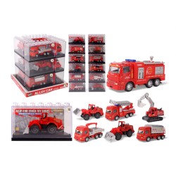 012947 AUTKO STRAŻACKIE W KLOCKU MIX 1:64 PRO-EXIMP