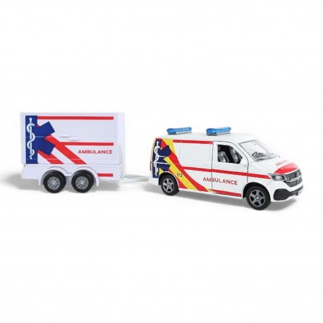 538180 WV TRANSPORTER AMBULANCE Z PRZYCZEPĄ GLOBE TRAFFIC HIPO