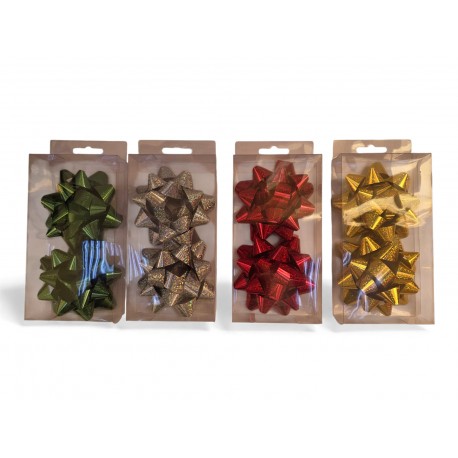 464676 ROZETKI 2 SZTUKI ROZETA BROKATOWA 8,5CM 4 KOLORY W&K