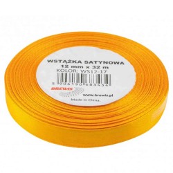 683434 WSTĄŻKA SATYNOWA KOLOR CIEMNOŻÓŁTY 12x32 BREWIS