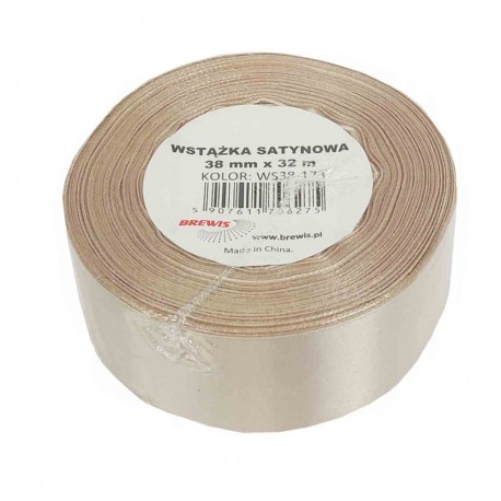706275 WSTĄŻKA SATYNOWA KOLOR MIGDAŁOWY 38x32 BREWIS