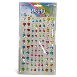 706794 DŻETY SAMOPRZYLEPNE SERCA I KORALIKI 164 SZTUKI BREWIS