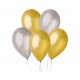 945423 BALONY GM90 50 SZT. ZŁOTE SREBRNE MIX METALICZNE 10" GODAN