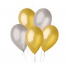 945423 BALONY GM90 50 SZT. ZŁOTE SREBRNE MIX METALICZNE 10" GODAN