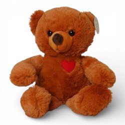 243520 PLUSZOWA MIŚ Z SERCEM BRYOWZ 25CM DEEF