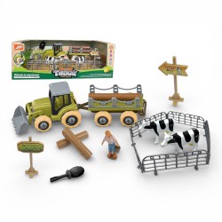 62622371 ZESTAW FARMA TRAKTOR DO SKRĘCANIA ZWIERZĘTA +ZAGRODA ADAR