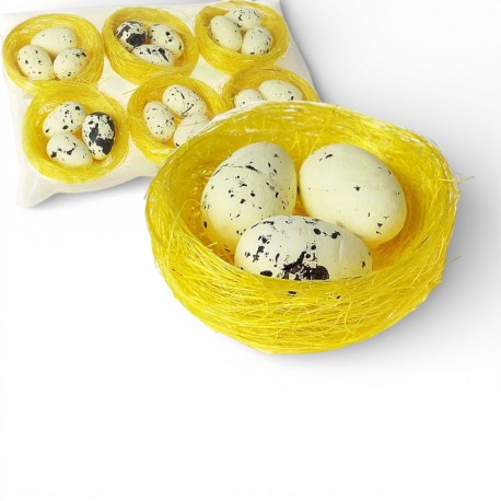 237407 ZESTAW 6 GNIAZDEK Z JAJKAMI ADAR