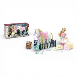 406926 MINI LALKA Z KONIKEM BIGTOYS