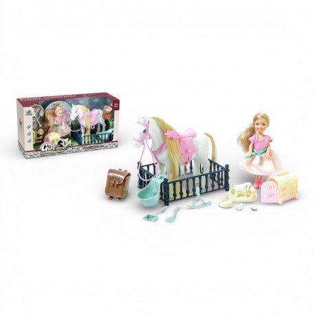 406926 MINI LALKA Z KONIKEM BIGTOYS