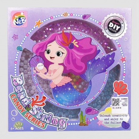 464728 ZESTAW PIĘKNOŚCI KORALIKI DO NAWLEKANIA SYRENKA BIGTOYS