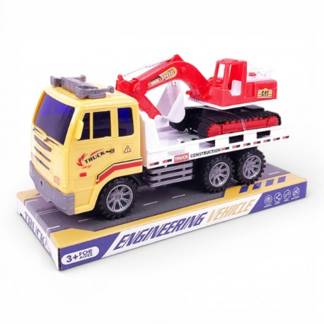 470279 POJAZD LAWETA Z KOPARKĄ BIGTOYS